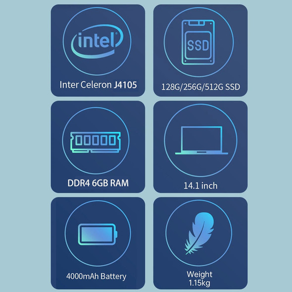 BYONE 14.1 inch Laptop Intel Celeron J4105 DDR4 6GB RAM 512G SSD Computer Windows 11 Portable 1080P Laptop For Office Student BYONE 14.1 inch Laptop Intel Celeron J4105 DDR4 6GB RAM 512G SSD Computer Windows 11 Portable 1080P Laptop For Office Student