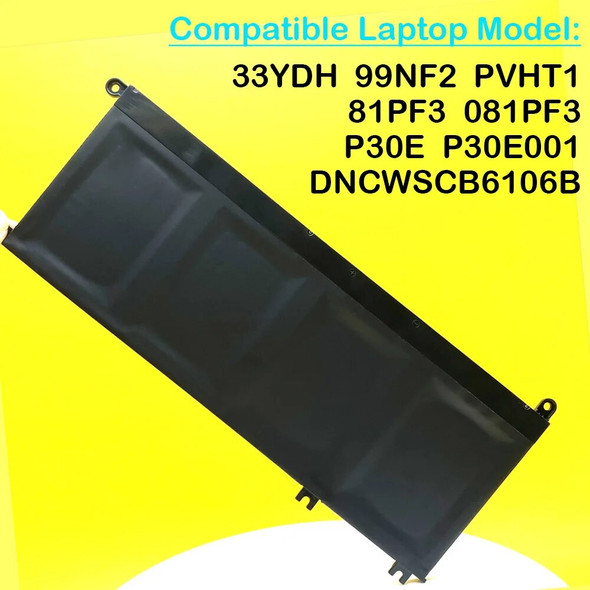 15.2V 56Wh 33YDH Laptop Battery For Dell Inspiron 17 7773 7778 7779 7786 15 7588 7577 Vostro 7570 7580 Series P30E 99NF2 PVHT1