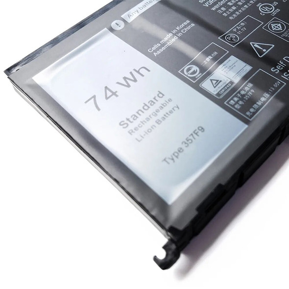 New 11.4V 74Wh 357F9 Battery For DELL Inspiron 15 5576 5577 7000 7557 7559 7566 7567 P65F P57F INS 15PD-1748B Laptop Battery