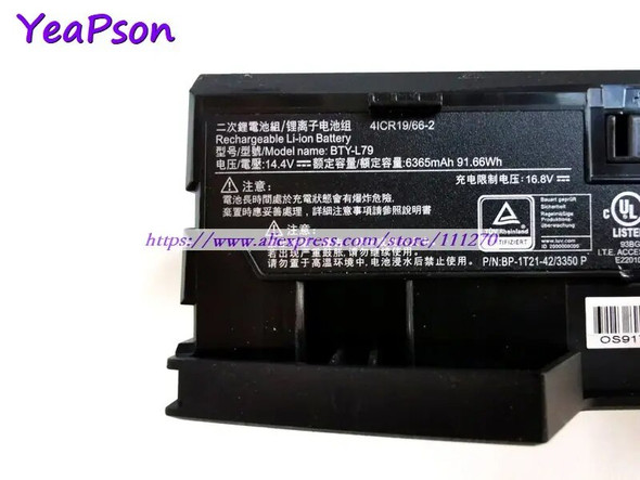 Yeapson 14.4V 6365mAh 91.66Wh Genuine BTY-L79 Laptop Battery For MSI Notebook computer
