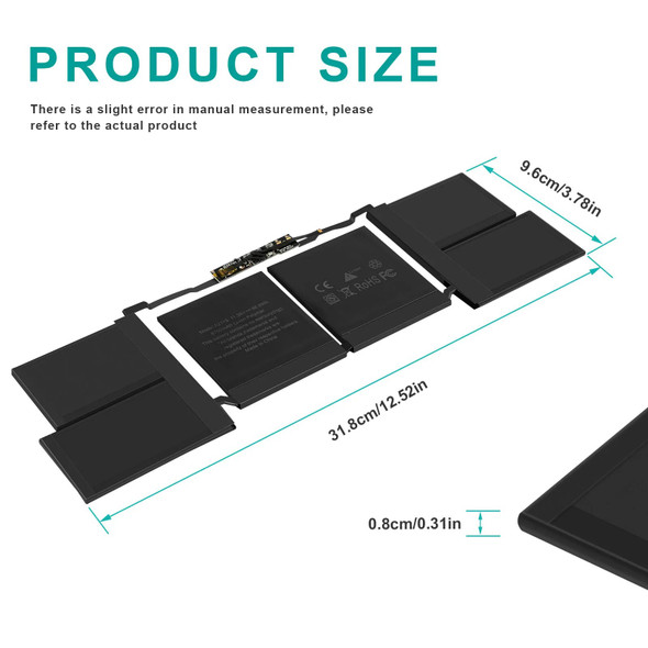 A2113 A2141 Laptop Battery Compatible with MacBook Pro 16-inch A2141(2019 Version) EMC 3347,fits MVVJ2xx/A MVVK2xx/A MVVL2xx/A
