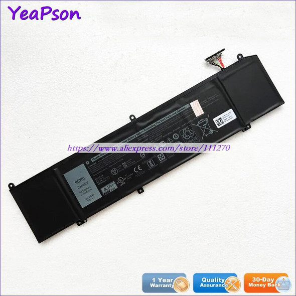 Yeapson 11.4V 90Wh Genuine XRGXX Laptop Battery For DELL G5 15 5590 5590-D2765B 5590-D1785B 5590-D1785W 5590-D1765W 5590-D1765B