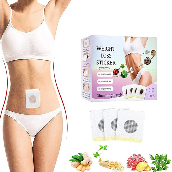 30PCS Fever Paste Slimming Body Sculpting Tight Lazy Person Slimming Energy Paste Fever Navel Paste Health Care