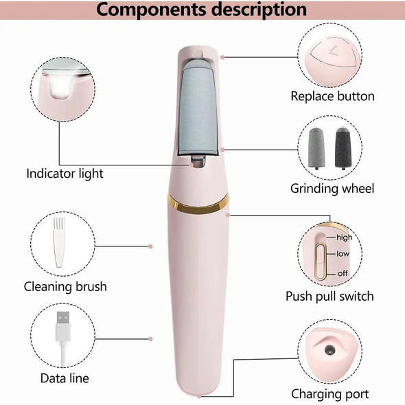 New Foot File Callus Remover Professional Electric Pedicure Tools Skin Care for Heels Grinding Beauty Health Dead Skin Remover