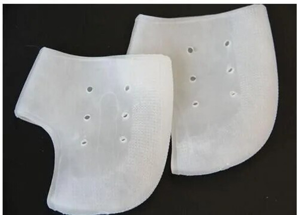 Silicone Heel Socks Foot Skin Care Protector White Beige 2 Styles 2 Colors jk17
