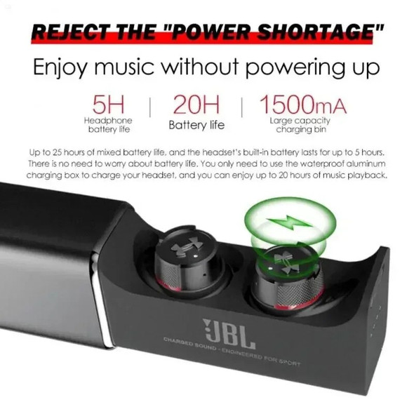Original JBL Under Armour Project Rock True Wireless Flash Earbuds Headphones Waterproof IPX7 Sport Bluetooth Headset With Mic