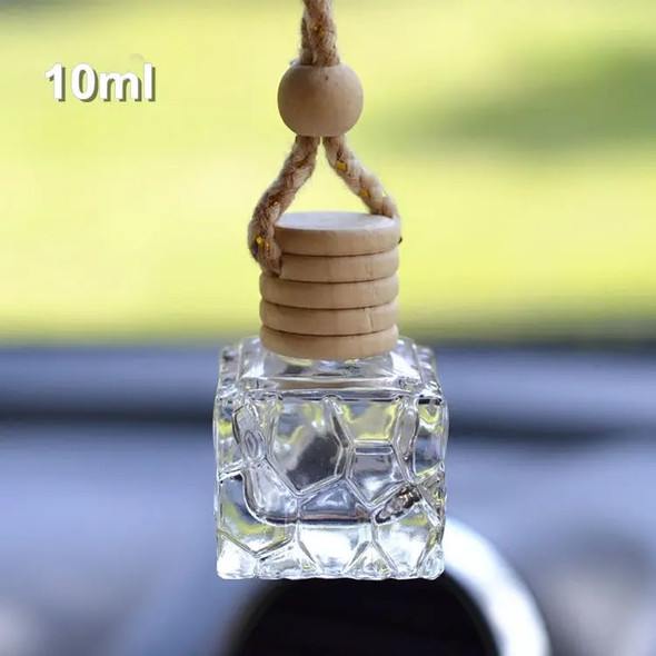 10pcs/lot 10ml Hanging Car Perfume Bottles Car Pendant Accessories Bottle Empty Glass Perfume Vials
