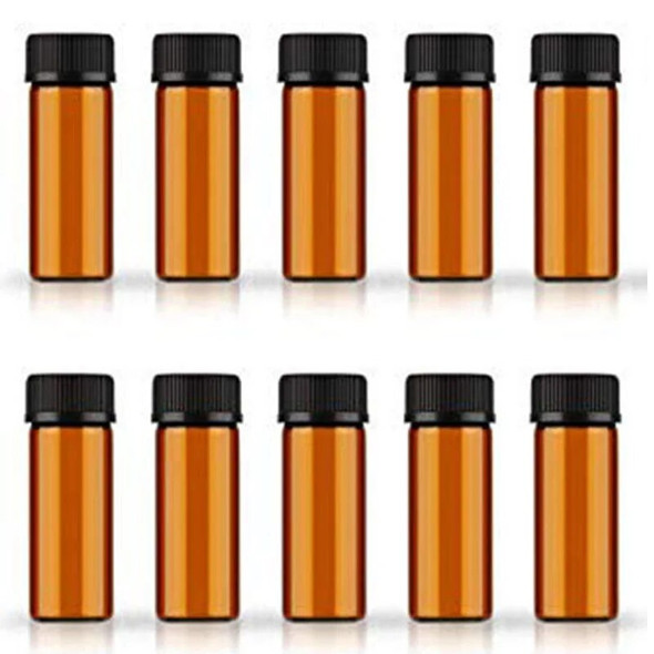 700Pcs Mini 5Ml 1/6oz Essential Oils Bottle Amber Glass Sample Empty Makeup Tool Cosmetic kit Accessories Liquid Perfume Vials