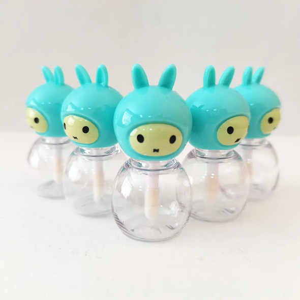 100pcs 8ml Creative Clear Lip Gloss Applicators Cosmetic Concealer Containers Green,Orange Caps Lipstick Lip Balm Accessories