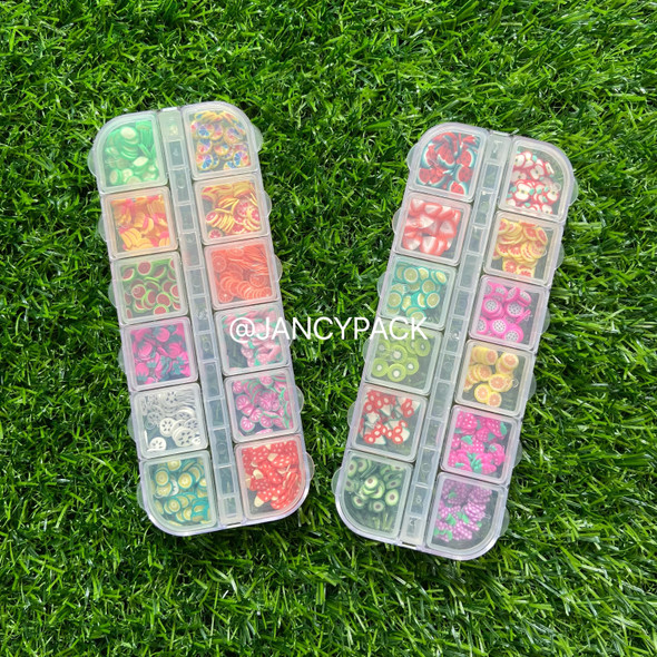 Fruit Slice Nail Art Accessories Fruit/feather Polymer Clay DIY Designs Women Nail Art Manicure Decoration