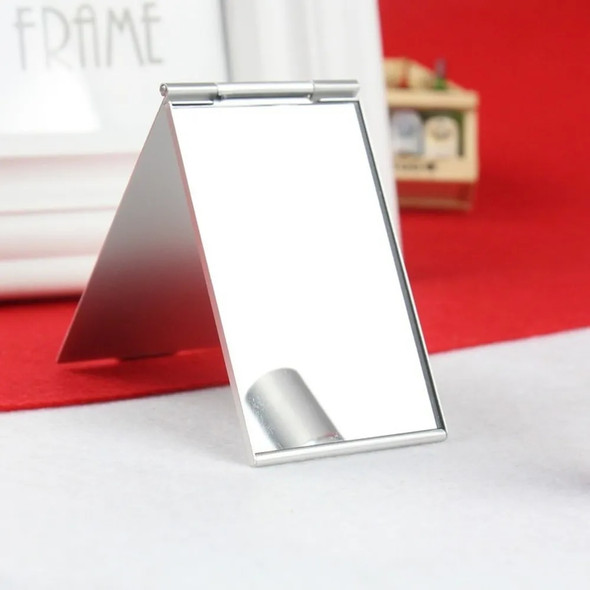 Aluminum Folding Mirror Mini Portable Makeup Mirror Hand Standing Small Mirror Vanity Foldable Compact Pocket Cosmetics Tools Aluminum Folding Mirror Mini Portable Makeup Mirror Hand Standing Small Mirror Vanity Foldable Compact Pocket Cosmetics Tools