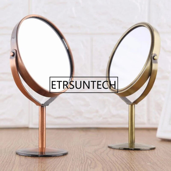 Beauty Cosmetic Tool Round Circle Makeup Mirror Double-Side Normal Magnifying Desktop Stand Style Makeup Mirror F1204