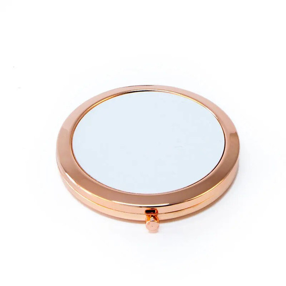 Sublimation Rose Gold Compact Mirror DIY Kit Comes with 58MM Disc Plate