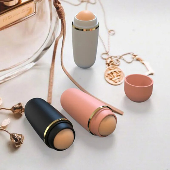 Face Oil Absorbing Roller Natural Volcanic Stone Massage Body Stick Makeup Face Skin Care Tool Facial Pores Cleaning Oil Roller