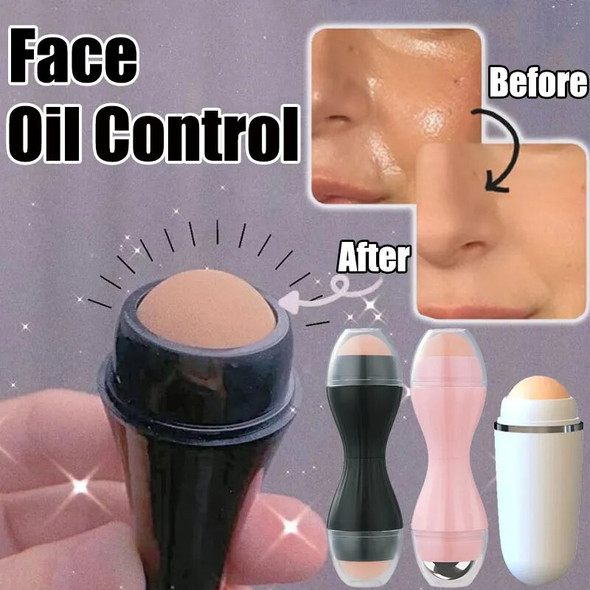 Face Oil Absorbing Roller Natural Volcanic Stone Skin Care Tool Massage Body Stick Washable Facial Oil Removing Care Skin Tool