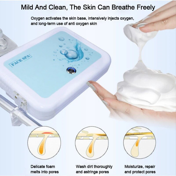 New Magic Oxygen Bubble Beauty Instrument Cleansing Facial Mites Skin Whitening Rejuvenation Management Salon Home Use Device