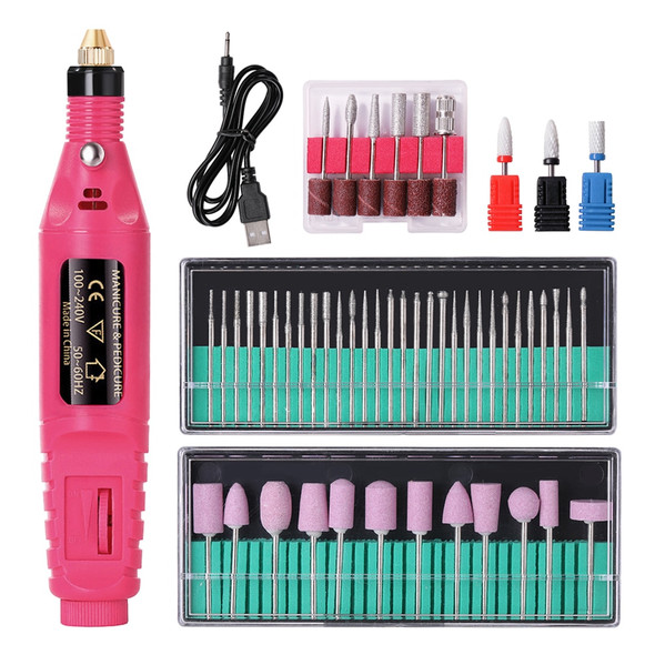 HALAIMAN Electric Nail Drill Machine Set Pedicure Grinding Equipment Mill For Manicure Professional Strong Nail Polishing Tool