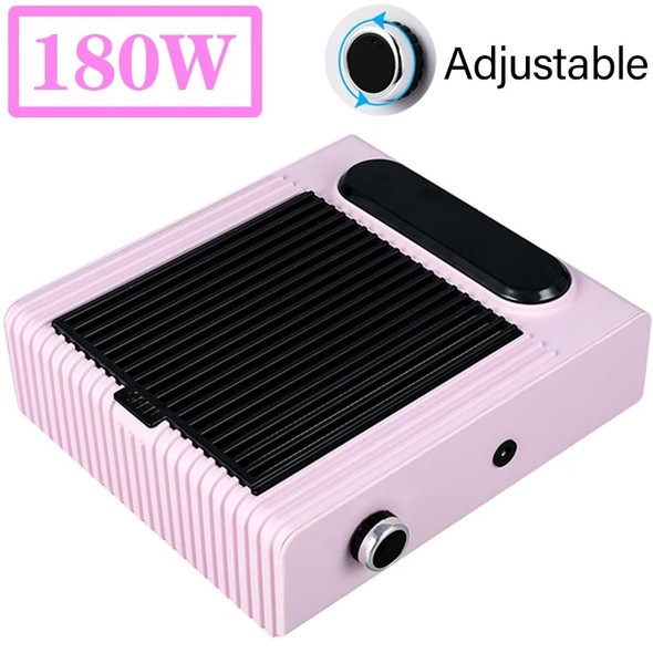 Upgrade 180W Powerful Nail Dust Vacuum Cleaner Adjustable Suction Nail Dust Collector With Reusable Filter For Nail Art Salon
