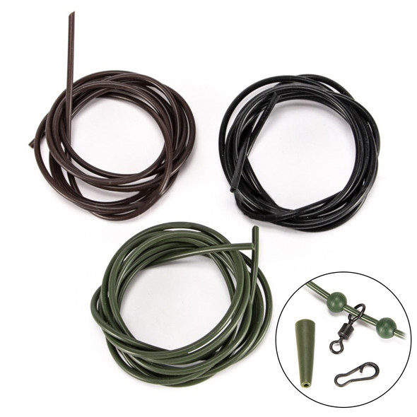 5pcs Pre Rigged Rig Tube For Helicopter/ Chod Set Up Leadcore Banned Waters Black/Green/Brown ABS 1m Carp Fishing Accessories