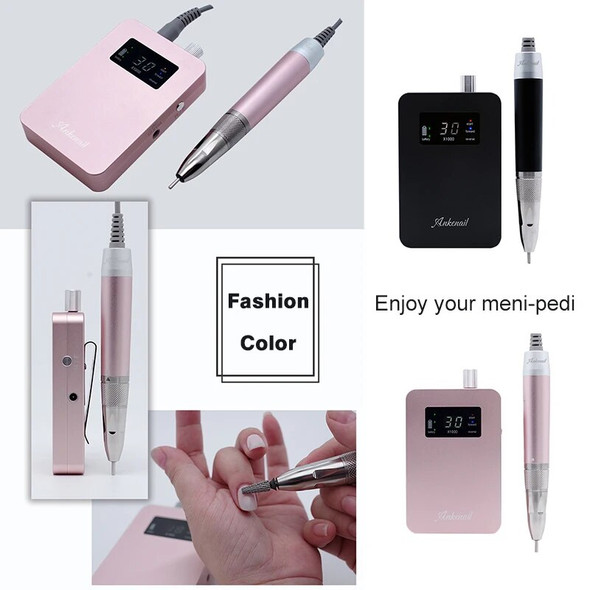 30000RPM Electric Nail Drill Machine LCD Display For Manicure Milling Cutter Set For Gel Polishing Nail Drill Pen Nail Equipment