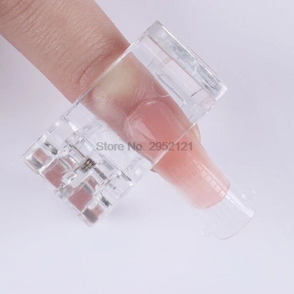 by dhl or ems 1000pcs Nail Tips Clip Transparent Finger Poly Quick Building Gel Extension Nails Art Manicure Tool new