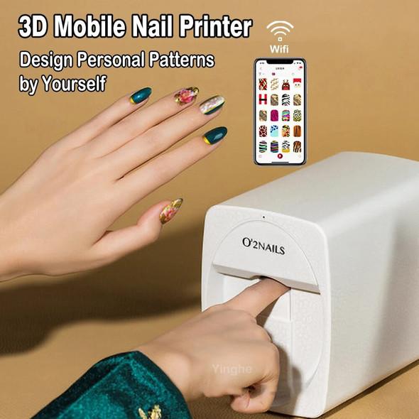 Smart 3D Mobile Nail Printer M1 Pattern Digital Nail Art Printer Machine DIY Portable H1 Nail Art Equipment From Phone