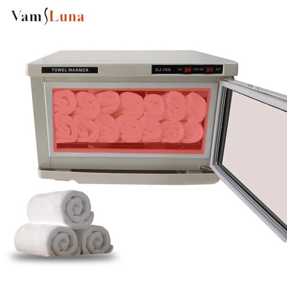 16L Manicure Heat Towel Warmer UV Light Sterilizer Hot Cabinet Nail Art Equipment Disinfection For Home Salon Manicure Tools