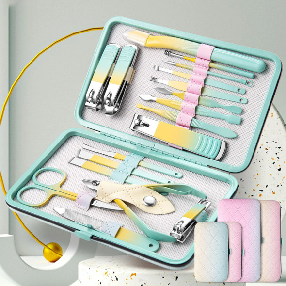 New Gradient colors 7-18pcs Manicure Set Pedicure Sets Nail Clippers High-quality Steel Professional Nail Cutters Tools