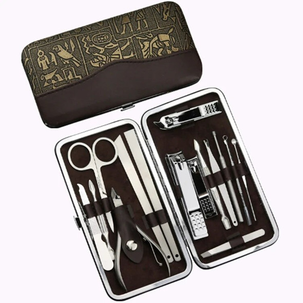 100sets/lot Newest 15 in 1 Manicure set Professional nail clipper Finger Plier Nails art Beauty tools scissors knife