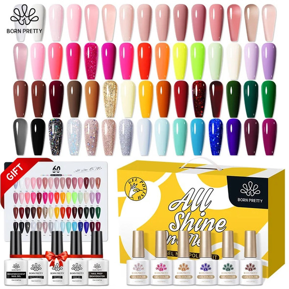 BORN PRETTY VIP Gel Nail Polish Kit 10ML 65 Colors Nail Salon Gel Polish Learner Kit Soak Off UV LED Gel Varnish Nail Gel Kit
