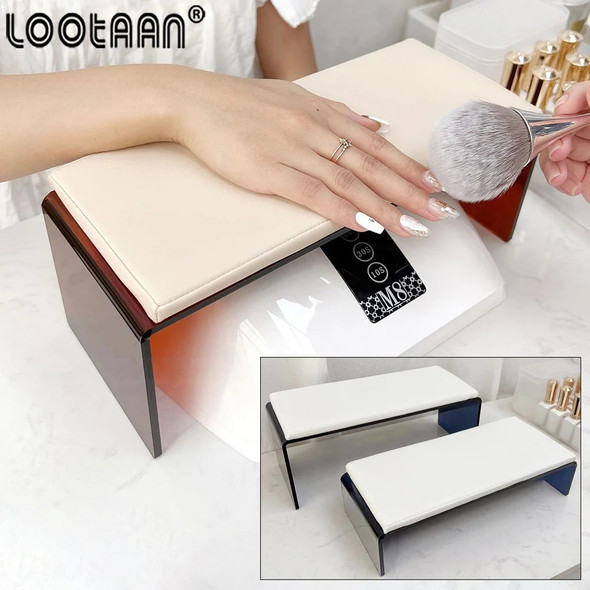 Lootaan Acrylic Nail Hand Rest for Nails PU Leather Nail Art Table Stand for Manicure Pedicure Arm Rest Nail Pillow Hand Holder