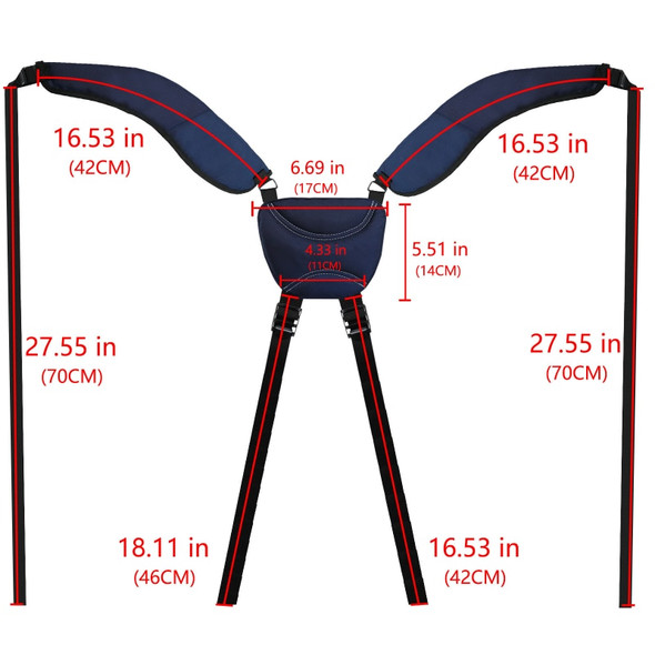 Comfortable Padded Golf Bag Straps Double Shoulder Replacement Strap