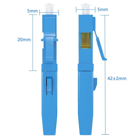 10-100pcs LC Fast Connector Single-mode Fiber Optic Quick Connector LC Embedded Type FTTH Fiber Optic Fast Connector