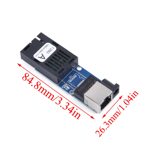 1Pair Mini Gigabit Fiber Optical Media Converter 10/100/1000Mbps Single Mode 3Km UPC/APC SC-Port