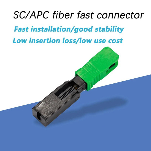 100PCS FTTH SC APC optical fiber cladding line SC APC quick connector FTTH optical fiber quick connector SC connector