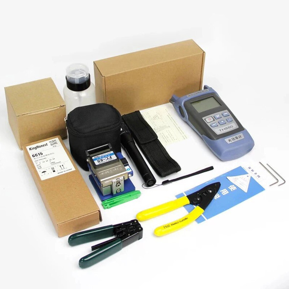 Fiber Optic Tool Kit with Optical Power Meter FC-6S Cleaver Equipment Visual Fault Locator OPM VFL for FTTH FTTB FTTX Network