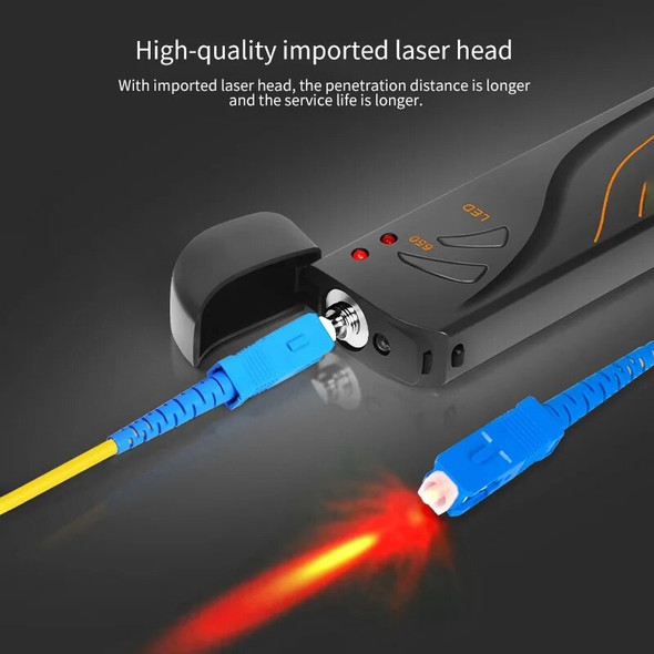 Mini Optic VFL Optical Fiber Tester Visual Fault Locator Laser Pen 5Km 10Km Powerful Red Light Pointer with LED Lighting