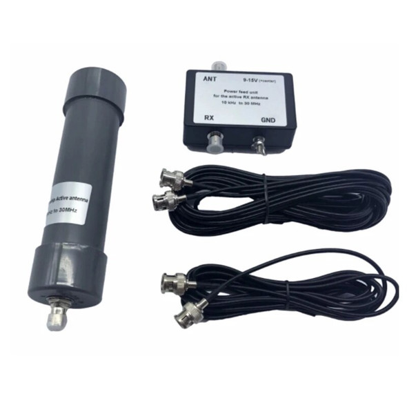Universal 10 kHz-30 MHz Mini Whip Active Antenna Replacement with BNC to BNC Connection Cable for Radio Communication J60A