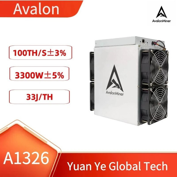 NEW Avalon Miner A1326 BTC miner 100T Hashrate 3300W Bitcoin Asic Crypto Machine