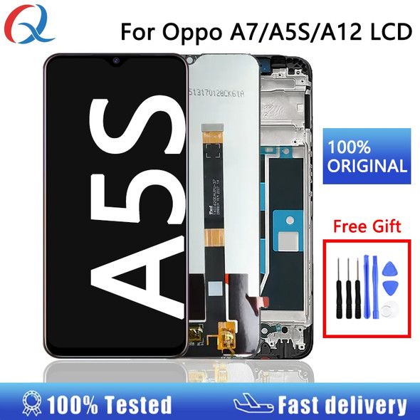 Pantalla Oppo a5s lcd with frame Digitizer Assembly oppo a5s a7 a12 screen replacement Mobile Phone Lcd For OPPO a5s a12 display