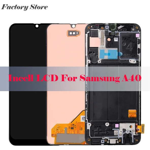 For Samsung Galaxy A40 A405 A405F A405N LCD With frame Pantalla Mobile Phone Display Touch Screen Digitizer Assembly Replacement