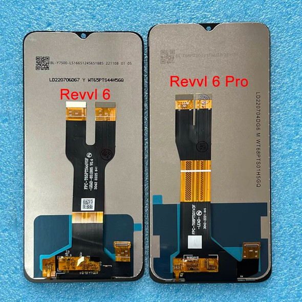 Original For T-Mobile REVVL6 T Phone 5G LCD Display Screen Frame Touch Panel Digitizer For REVVL 6 Pro LCD TPhone Pro 5G Display