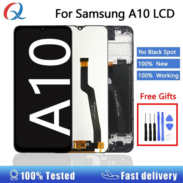 pantalla for samsung galaxy a10 lcd a10 a105f A105m screen replacement Mobile Phone Lcds for Samsung A10 display with frame