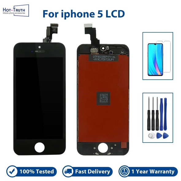 Screen For iPhone 5 5S 5C 6 6S 6Plus 7 8 Display Touch Panel Replacement Assembly For iPhone 5G 7Plus 8Plus Mobile Phone LCDs