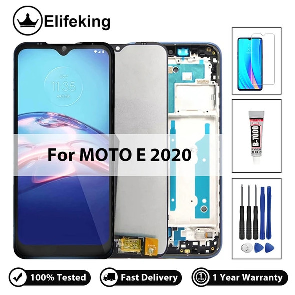 LCD For Motorola Moto E 2020 Display Touch Screen Digitizer 6.2 inches Mobile Phone Assembly Replacement With Tools 100% Tested