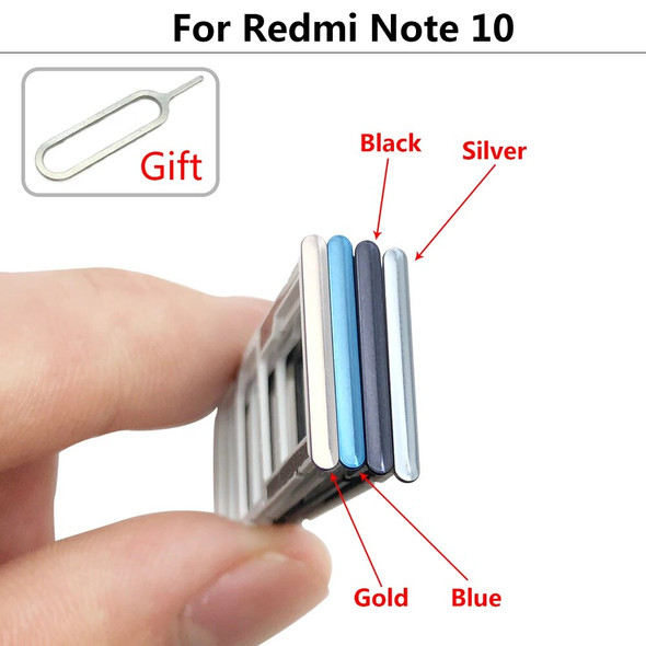 10Pcs/lot, SIM Card Tray Slot Holder Adapter Accessories For Xiaomi Redmi Note 10 Hongmi Smart Phone Frames Mobile Housings