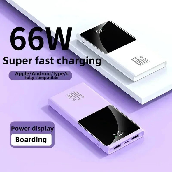 66W 50000mAh Large Capacity Power Bank Two-way Fast Charging Lightweight External Battery Portable For Mobile Phone PowerBank