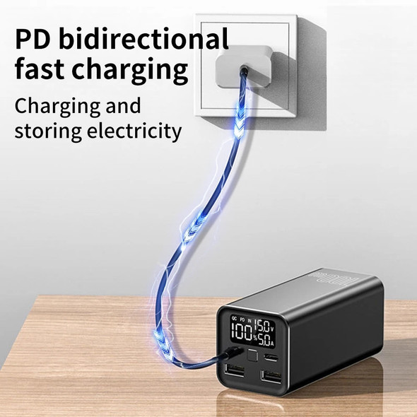 Elvancy 100W Super Fast Charge Outdoor Power Bank W Large Capacity 40000mAh 20000mAh Applicable Mobile Phone Universal for 220V