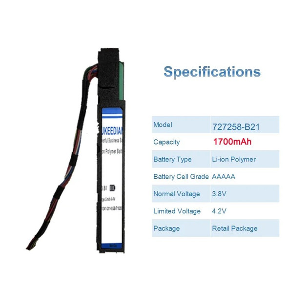 1700mAh Mobile Phone Battery For HP 727258-B21/815983-001/750450-001/878643-001 96W SMART STORAGE Smartphon Batteries