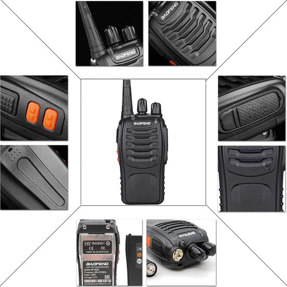 Baofeng Walkie-talkie 888S Dual Band Ham Radio Transceiver UHF 400-470 MHz for Factory Warehouse BF-888S Earphone Walkie Talkie